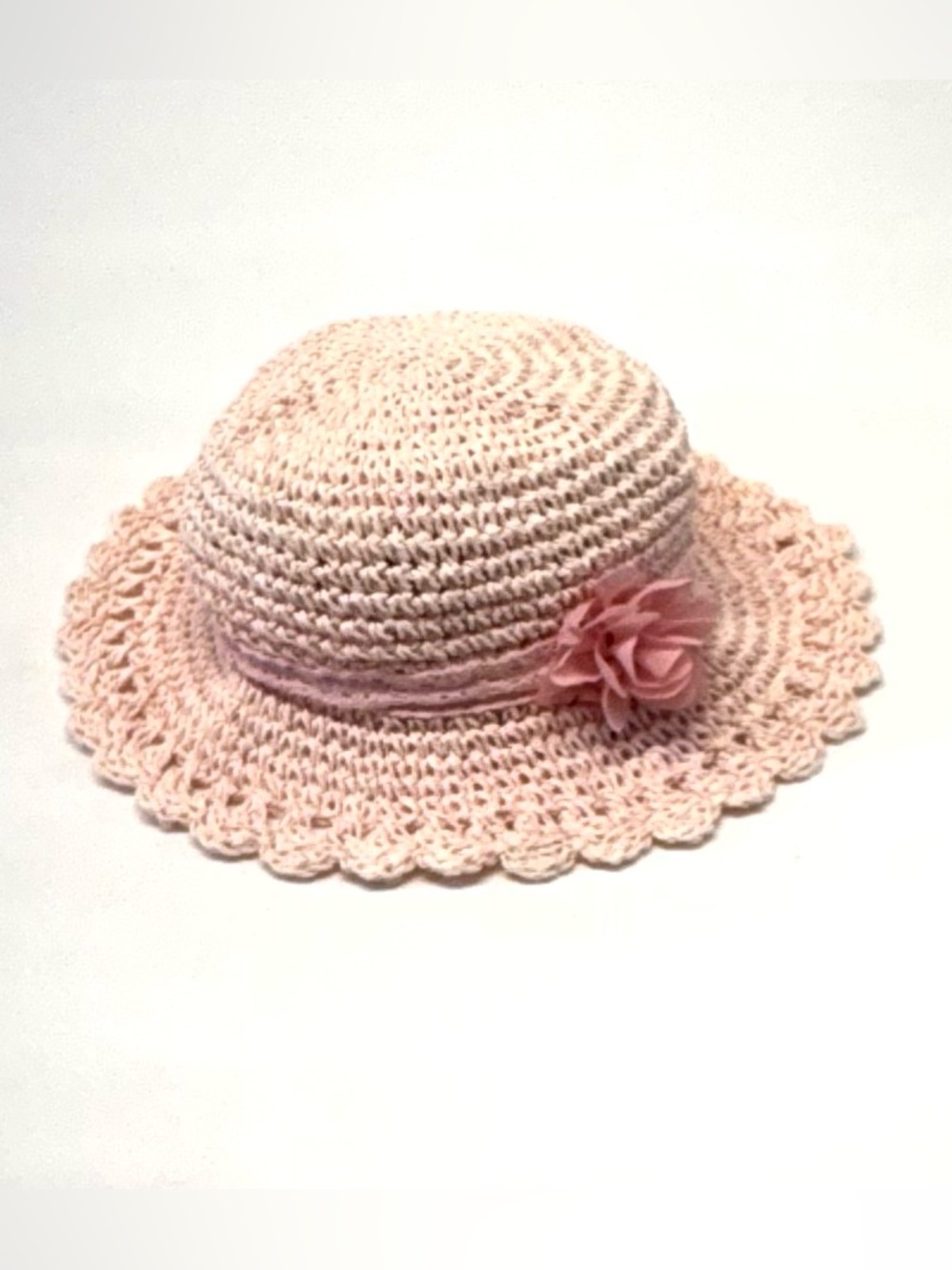 Joe Fresh Toddler Girls Pink Crochet Sun Hat - One Size